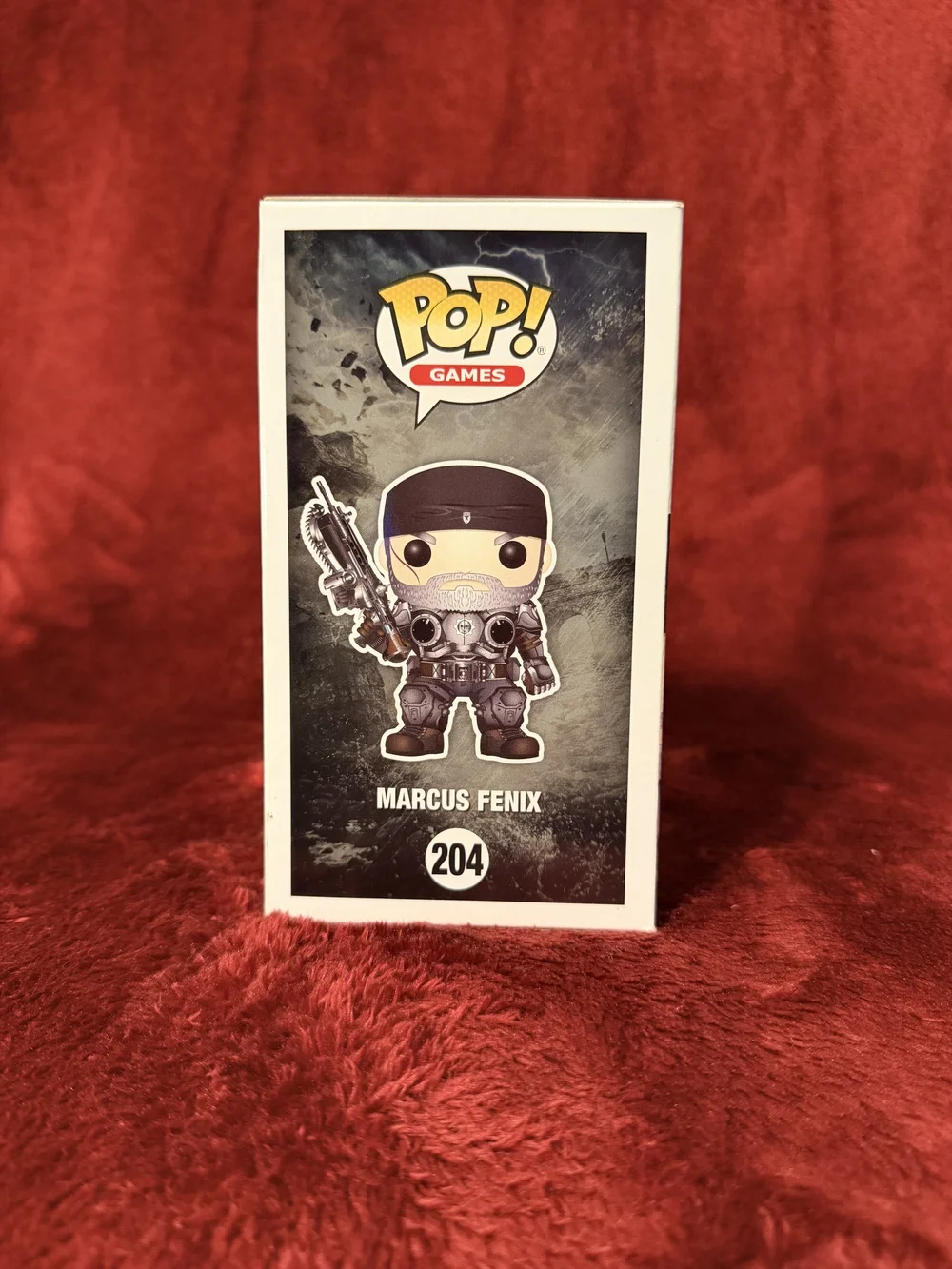 ✨️RARE✨️ Funko Pop! Games Marcus Fenix #204 - Gray & Black - Picture 4 of 6